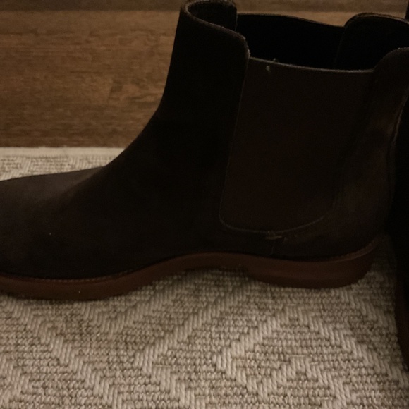 To Boot New York Christophe Dark Brown Suede Chelsea Boot Size 11 - Picture 3 of 6